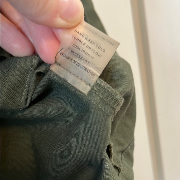 Market & Spruce Olive Green Lightweight Spring Utility Jacket - Size Small - Picture 15 of 15